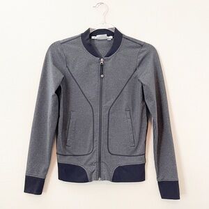 Athleta Bombastic Jersey Bomber Jacket Dark Gray Full-Zip XXS